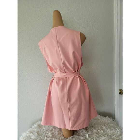 Rosette Pink Wrap Dress - Picture 2 of 2